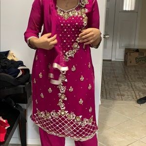Purple Pakistani Shalwar Kameez
